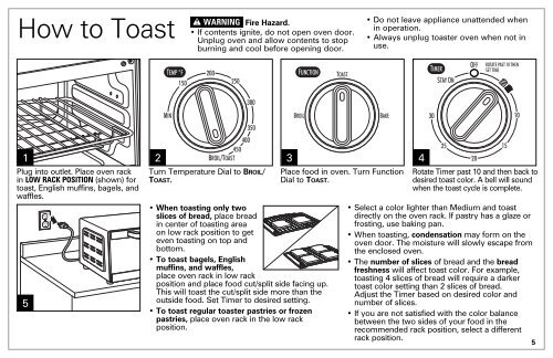 Hamilton Beach 4 Slice Toaster Oven (31401) - Use and Care Guide