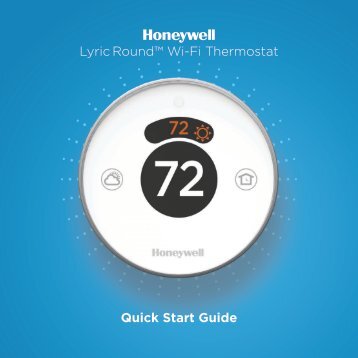 Honeywell Lyric Roundâ¢ Wi-Fi Thermostat - Second Generation (RCH9310WF) - Lyric Thermostat (Second Generation) Installation Manual (English,French,Spanish) 