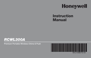 Honeywell Premium Portable Wireless Chime & Push Button (RCWL300A) - Premium Portable Wireless Chime & Push Button Instruction Manual (English, French, Spanish) 