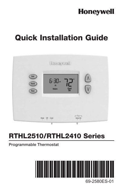 Honeywell Thermostat Installation Manual