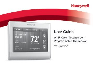 Honeywell Wi-Fi Smart Thermostat RTH9580 - Wi-Fi Smart Thermostat Owner's Manual (English,French) 