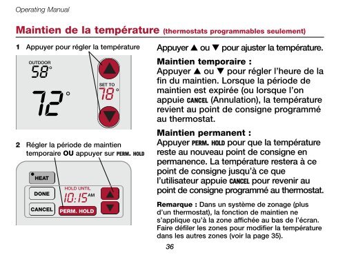 Honeywell Portable Comfort Control - Portable Comfort Control Operating Manual (English,French,Spanish) 