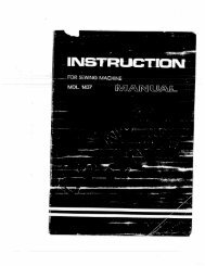 Instruction Manual Singer Sewing Co