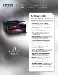 Epson Epson Artisan 837 All-in-One Printer - Product Brochure