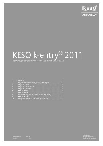 KESO k-entry 2011 - ASSA ABLOY (Switzerland) AG