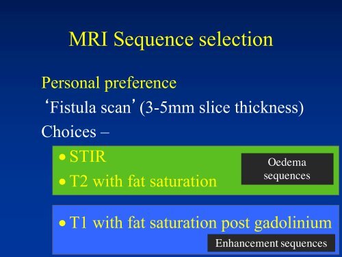 MRI of Fistula In Ano