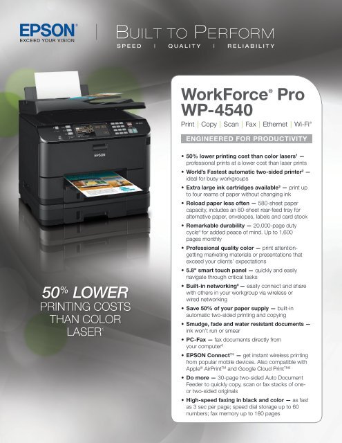 epson wp 4540 printer