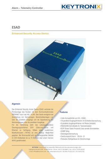 ESAD Datasheet - Keytronix