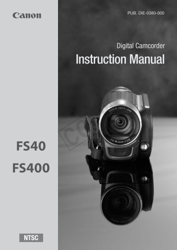 Canon FS40 - FS40 Instruction Manual