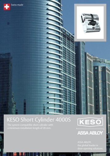 KESO Short Cylinder 4000S - ASSA ABLOY (Switzerland) AG