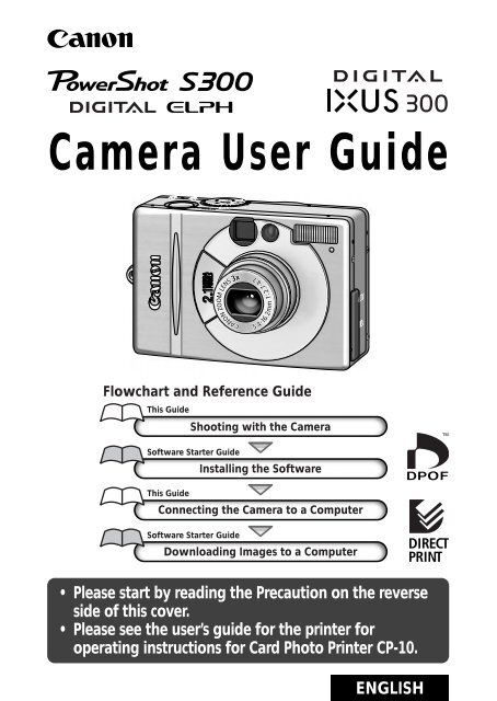 Canon PowerShot S300 - PowerShot S300 Camera User Guide