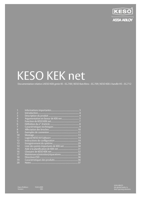 KESO KEK net - ASSA ABLOY (Switzerland) AG
