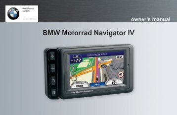 Garmin BMW Motorrad Navigator IV - Owner's Manual