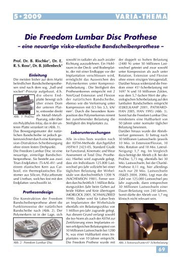 Die Freedom Lumbar Disc Prothese – eine neuartige ... - Prof. Rischke