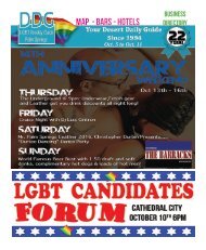 Oct 5 to Oct 11, 2016! THIS WEEK! The official guide to Gay Palm Springs for 22 years