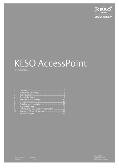 013 KESO AccessPoint - ASSA ABLOY (Switzerland) AG