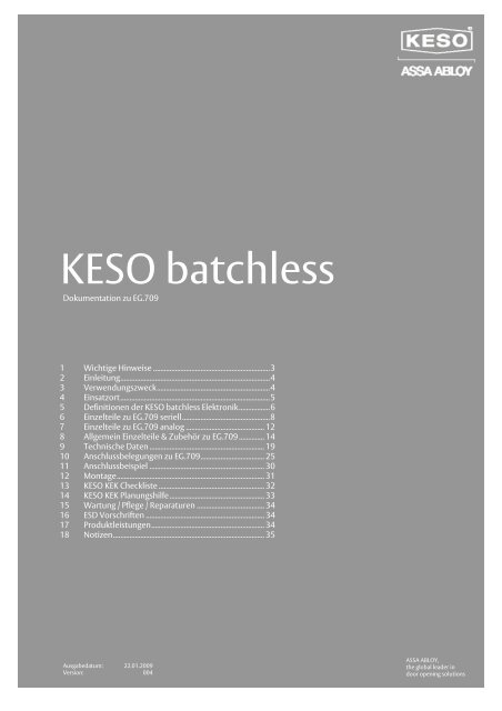 010 KESO Batchless - ASSA ABLOY (Switzerland) AG