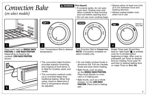 Hamilton Beach Stainless Steel 6 Slice Toaster Oven (31511) - Use and Care Guide