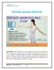 MTP Kit Abortion Pill FAQs at BuyAbortionPills.net
