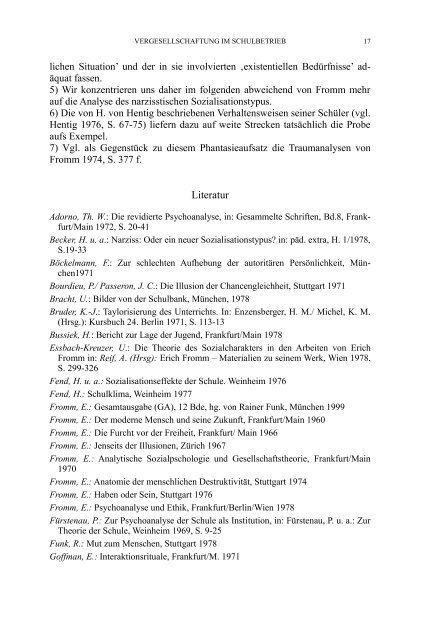 Pädagogische Perspektiven bei Erich Fromm - tuprints