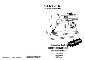 Singer CG-500 CG-550 - English, French, Spanish - User Manual