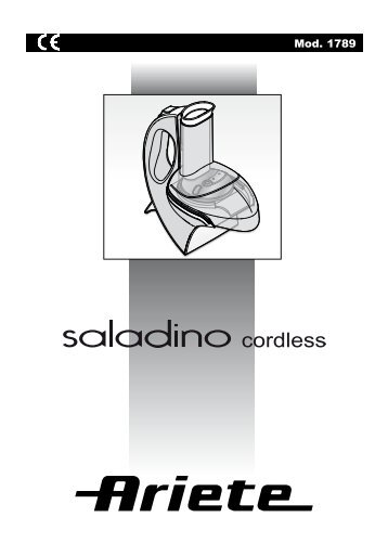 Ariete Saladino Cordless Verde - Libretto istruzioni