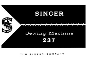 Singer 237 - English - User Manual