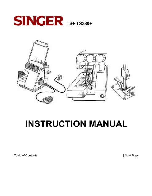 Singer Tiny Serger - English - User Manual