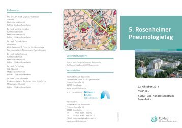 5. Rosenheimer Pneumologietag - RoMed Kliniken