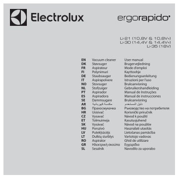 Electrolux Ergorapido ZB3106 - TÃ©lÃ©charger FR manuel au format PDF (5095 Kb)