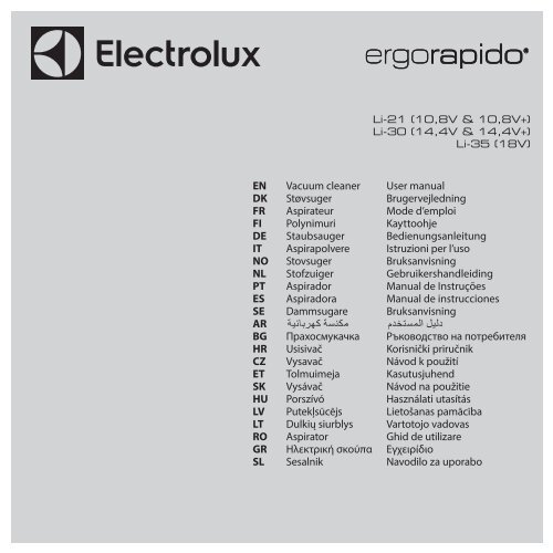 Electrolux Ergorapido ZB3106 - TÃ©lÃ©charger FR manuel au format PDF (5095 Kb)