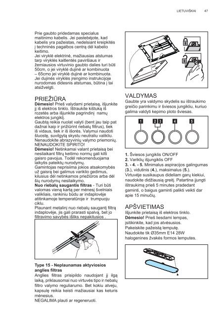 Electrolux EFC90465OK - TÃ©lÃ©charger FR manuel au format PDF (6442 Kb)