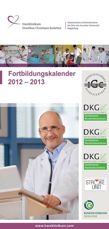 Fortbildungs kalender 2012 - Harz-Klinikum Wernigerode GmbH