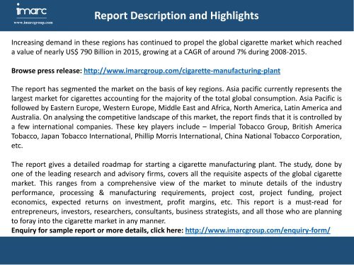 Global Cigarette Market Share, Size, Development and Opportunities