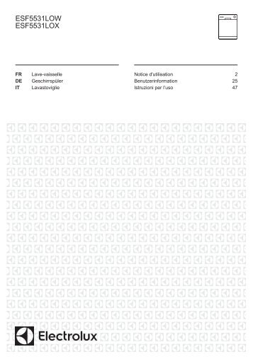 Electrolux ESF5531LOW - TÃ©lÃ©charger FR manuel au format PDF (2199 Kb)