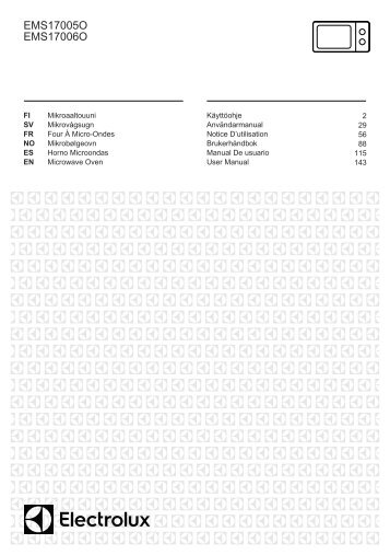 Electrolux EMS17006OX - TÃ©lÃ©charger FR manuel au format PDF (8637 Kb)