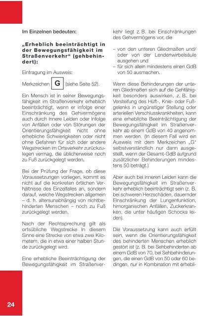 Infoblatt "Behinderung und Ausweis"