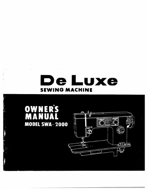 Singer WSWA 2000 - English - User Manual