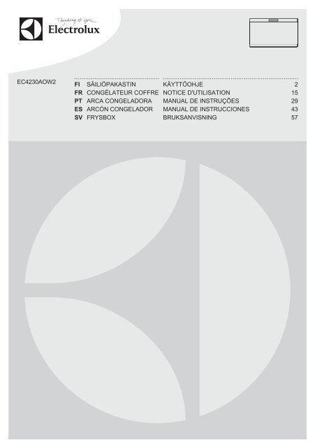 Electrolux EC4230AOW2 - TÃ©lÃ©charger FR manuel au format PDF (1076 Kb)