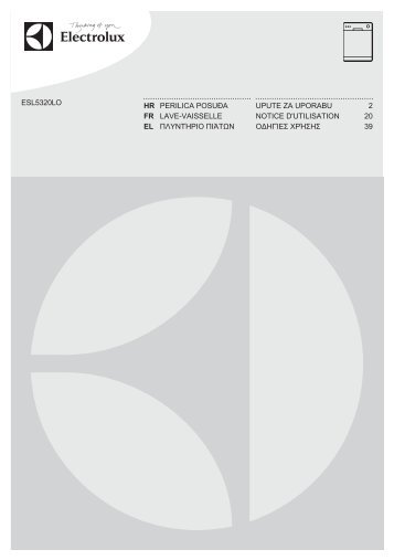 Electrolux ESL5320LO - TÃ©lÃ©charger FR manuel au format PDF (1970 Kb)