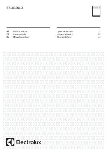 Electrolux ESL5320LO - TÃ©lÃ©charger FR manuel au format PDF (2066 Kb)