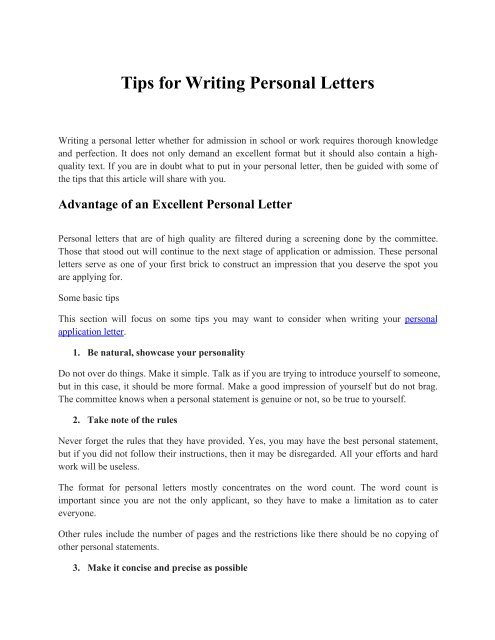Format A Personal Letter from img.yumpu.com