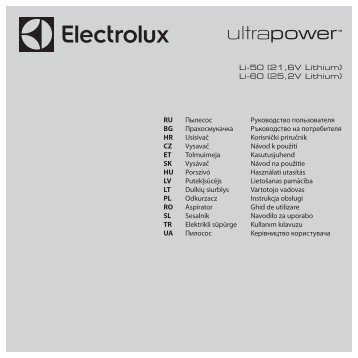 Electrolux UltraPower ZB5022 - TÃ©lÃ©charger FR manuel au format PDF (7605 Kb)