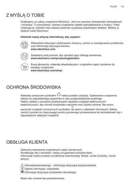 Electrolux EFL10965OX - TÃ©lÃ©charger FR manuel au format PDF (9434 Kb)