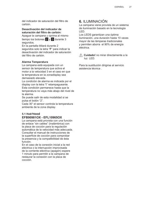 Electrolux EFL10965OX - TÃ©lÃ©charger FR manuel au format PDF (9434 Kb)