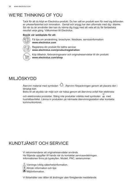 Electrolux EFL10965OX - TÃ©lÃ©charger FR manuel au format PDF (9434 Kb)