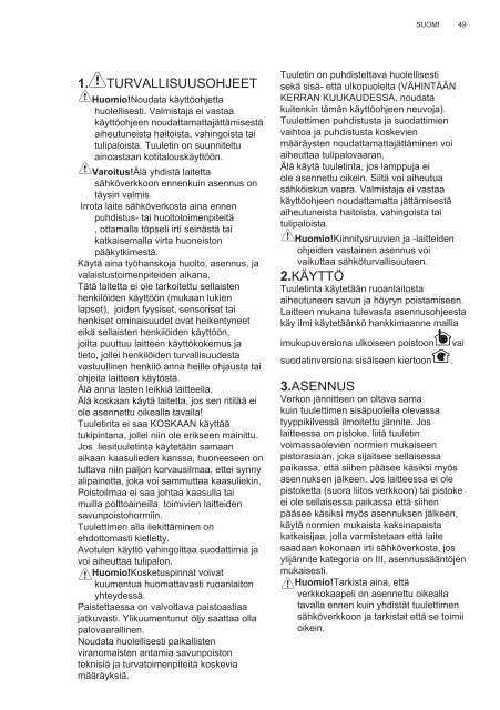 Electrolux EFL10965OX - TÃ©lÃ©charger FR manuel au format PDF (9434 Kb)