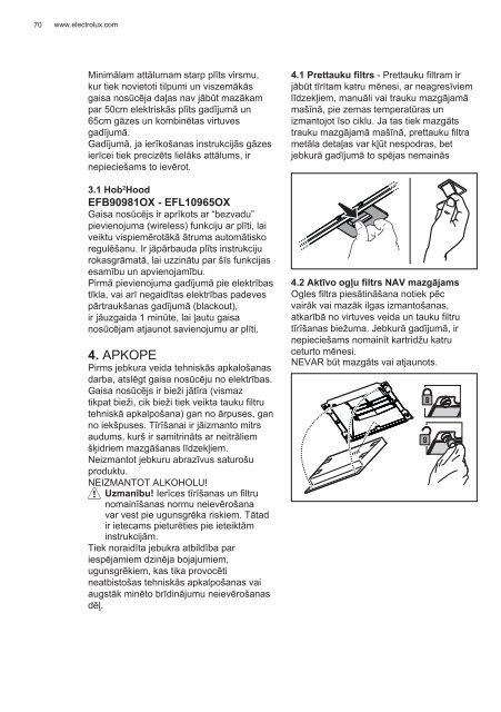 Electrolux EFL10965OX - TÃ©lÃ©charger FR manuel au format PDF (9434 Kb)