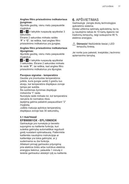 Electrolux EFL10965OX - TÃ©lÃ©charger FR manuel au format PDF (9434 Kb)