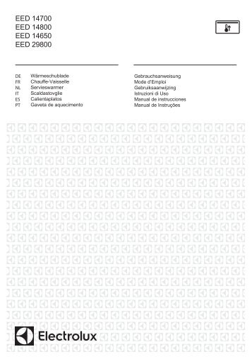 Electrolux EED14700OX - TÃ©lÃ©charger FR manuel au format PDF (5427 Kb)